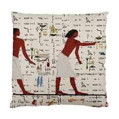 Egyptian Design Men Worker Slaves Standard Cushion Case (two Sides) by Sapixe