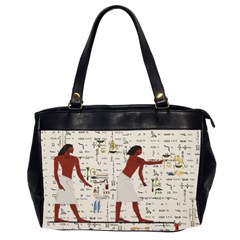 Egyptian Design Men Worker Slaves Oversize Office Handbag (2 Sides) by Sapixe