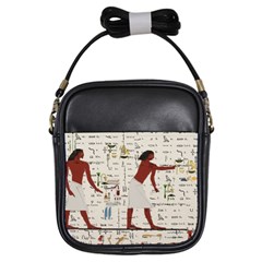 Egyptian Design Men Worker Slaves Girls Sling Bag by Sapixe