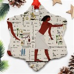 Egyptian Design Men Worker Slaves Ornament (Snowflake) Front