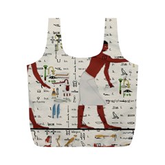 Egyptian Design Men Worker Slaves Full Print Recycle Bag (m) by Sapixe