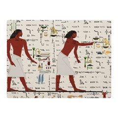 Egyptian Design Men Worker Slaves Double Sided Flano Blanket (mini)  by Sapixe