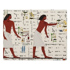 Egyptian Design Men Worker Slaves Double Sided Flano Blanket (large)  by Sapixe