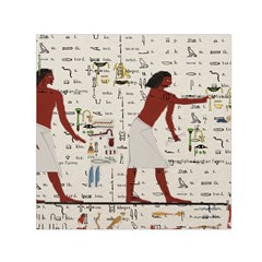 Egyptian Design Men Worker Slaves Small Satin Scarf (square) by Sapixe