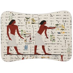 Egyptian Design Men Worker Slaves Velour Seat Head Rest Cushion by Sapixe