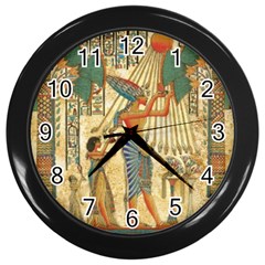 Egyptian Man Sun God Ra Amun Wall Clock (black) by Sapixe