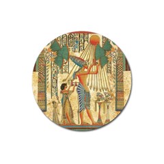 Egyptian Man Sun God Ra Amun Magnet 3  (round) by Sapixe