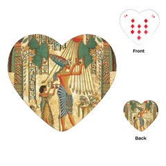 Egyptian Man Sun God Ra Amun Playing Cards (heart) by Sapixe