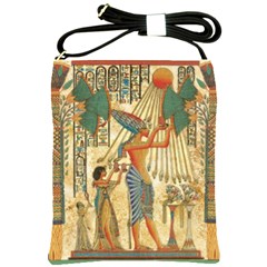 Egyptian Man Sun God Ra Amun Shoulder Sling Bag by Sapixe