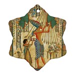 Egyptian Man Sun God Ra Amun Snowflake Ornament (Two Sides) Back