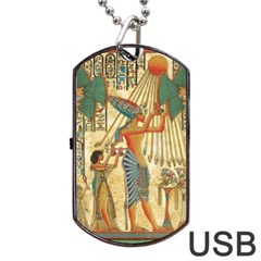 Egyptian Man Sun God Ra Amun Dog Tag Usb Flash (one Side) by Sapixe