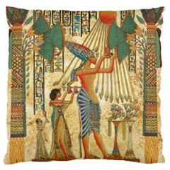 Egyptian Man Sun God Ra Amun Large Cushion Case (two Sides) by Sapixe