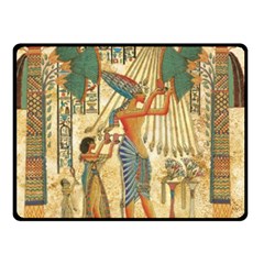 Egyptian Man Sun God Ra Amun Double Sided Fleece Blanket (small)  by Sapixe