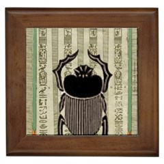 Egyptian Design Beetle Framed Tiles by Sapixe