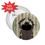 Egyptian Design Beetle 2.25  Buttons (100 pack)  Front