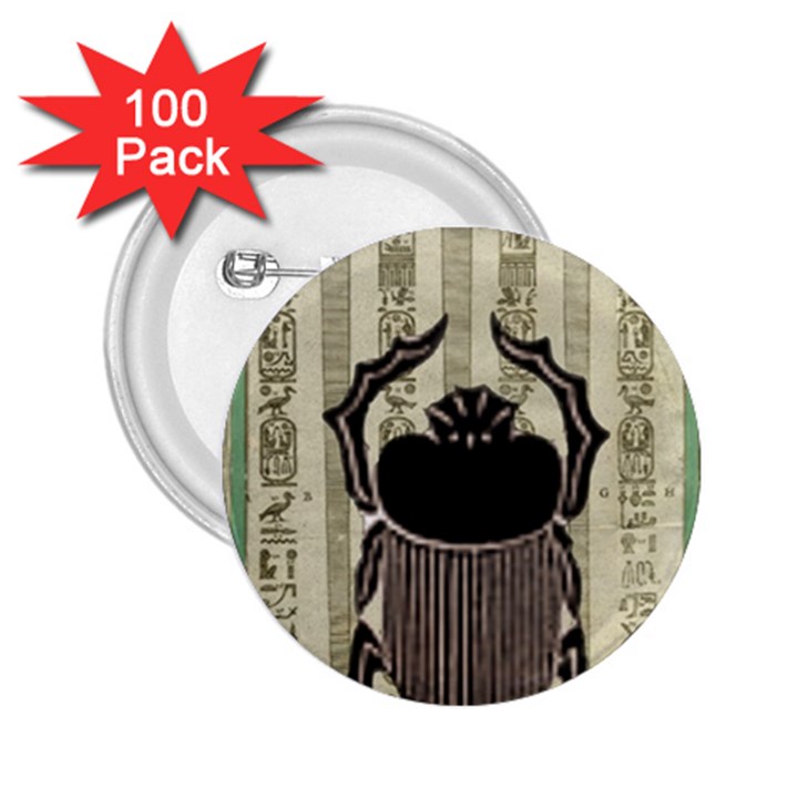 Egyptian Design Beetle 2.25  Buttons (100 pack) 