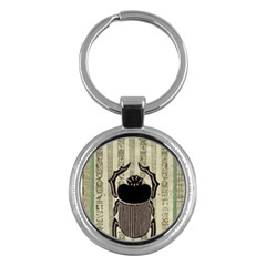 Egyptian Design Beetle Key Chain (round) by Sapixe