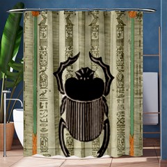 Egyptian Design Beetle Shower Curtain 60  X 72  (medium)  by Sapixe