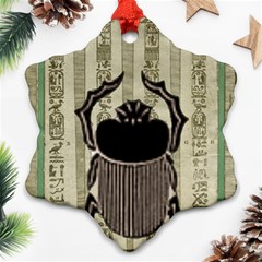 Egyptian Design Beetle Ornament (snowflake) by Sapixe