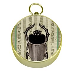 Egyptian Design Beetle Gold Compasses by Sapixe