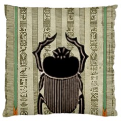 Egyptian Design Beetle Large Flano Cushion Case (two Sides) by Sapixe