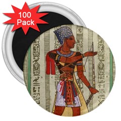 Egyptian Design Man Royal 3  Magnets (100 Pack) by Sapixe