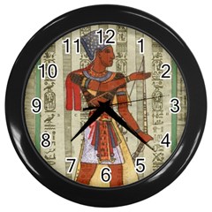 Egyptian Design Man Royal Wall Clock (black) by Sapixe