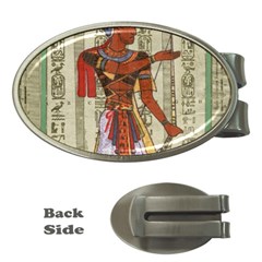 Egyptian Design Man Royal Money Clips (oval)  by Sapixe