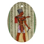 Egyptian Design Man Royal Oval Ornament (Two Sides) Front