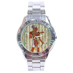 Egyptian Design Man Royal Stainless Steel Analogue Watch by Sapixe