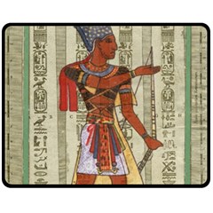 Egyptian Design Man Royal Double Sided Fleece Blanket (medium)  by Sapixe