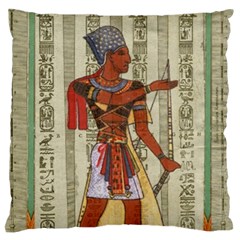 Egyptian Design Man Royal Large Flano Cushion Case (one Side) by Sapixe