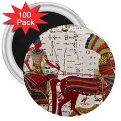 Egyptian Tutunkhamun Pharaoh Design 3  Magnets (100 Pack) by Sapixe