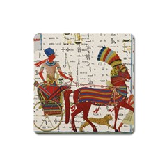 Egyptian Tutunkhamun Pharaoh Design Square Magnet by Sapixe