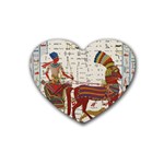 Egyptian Tutunkhamun Pharaoh Design Rubber Coaster (Heart)  Front