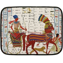 Egyptian Tutunkhamun Pharaoh Design Double Sided Fleece Blanket (mini)  by Sapixe