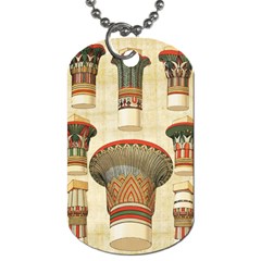 Egyptian Architecture Column Dog Tag (two Sides) by Sapixe