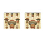 Egyptian Architecture Column Cufflinks (Square) Front(Pair)