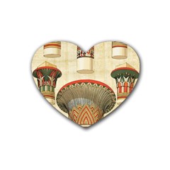 Egyptian Architecture Column Heart Coaster (4 Pack)  by Sapixe