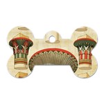 Egyptian Architecture Column Dog Tag Bone (Two Sides) Front