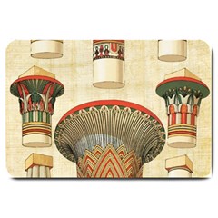 Egyptian Architecture Column Large Doormat  by Sapixe