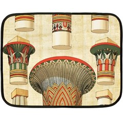 Egyptian Architecture Column Fleece Blanket (mini) by Sapixe