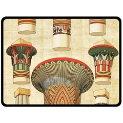 Egyptian Architecture Column Fleece Blanket (large)  by Sapixe