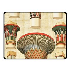 Egyptian Architecture Column Fleece Blanket (small) by Sapixe