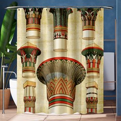 Egyptian Architecture Column Shower Curtain 60  X 72  (medium)  by Sapixe