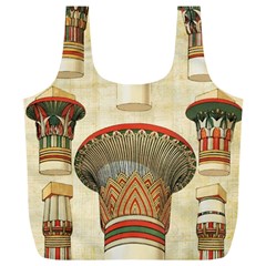 Egyptian Architecture Column Full Print Recycle Bag (xl) by Sapixe