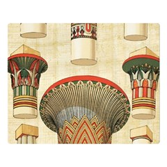 Egyptian Architecture Column Double Sided Flano Blanket (large)  by Sapixe