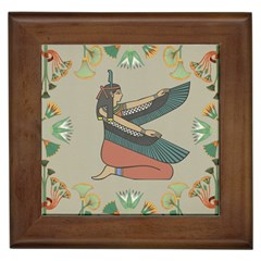 Egyptian Woman Wings Design Framed Tiles