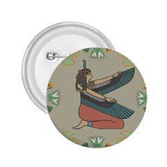 Egyptian Woman Wings Design 2.25  Buttons