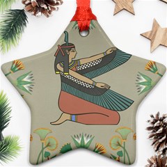 Egyptian Woman Wings Design Ornament (Star)